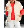 imageSHEWIN Quilted Jackets For Women 2025 Casual Lightweight Short Sleeve Zip Up Warm VestsBeige