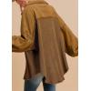 imageSHEWIN Womens Waffle Knit Shackets Fall Fashion Button Down Shirt Jacket Loose Long Sleeve Tops With PocketCoffee
