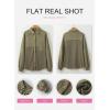 imageSHEWIN Womens Waffle Knit Shackets Fall Fashion Button Down Shirt Jacket Loose Long Sleeve Tops With PocketMoss Green