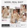 imageSHEWIN Womens Waffle Knit Shackets Fall Fashion Button Down Shirt Jacket Loose Long Sleeve Tops With PocketPale Khaki