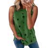 imageBiucly 2025 Womens Summer Crewneck Sleeveless Basic Tank Tops Casual Camisole Shirts Cute Tops Loose FitStar Green