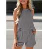 imageSHEWIN Womens Summer 2 Piece Outfits Shorts Sets Matching Set Loungewear 2025Dark Grey