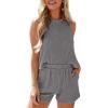 imageSHEWIN Womens Summer 2 Piece Outfits Shorts Sets Matching Set Loungewear 2025Dark Grey