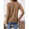 imageSHEWIN Sweaters for Women Crochet Long Sleeve Crew Neck Sweater Lightweight Shirts Tops Fall Fashion 2025Light French Beige