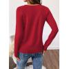 imageSHEWIN Sweaters for Women Crochet Long Sleeve Crew Neck Sweater Lightweight Shirts Tops Fall Fashion 2025Racing Red