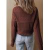 imageSHEWIN Sweaters for Women Trendy Crewneck Crochet Long Sleeve Pullover Tops Lightweight Sweater Fall Outfits for Women 2025 Coffee S