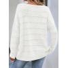 imageSHEWIN Womens Sweaters Boat Neck Crochet Long Sleeve Sweater Lightweight Knit Tops Shitrs Loose Fit Fall Fashion 2025Beige