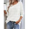 imageSHEWIN Womens Sweaters Boat Neck Crochet Long Sleeve Sweater Lightweight Knit Tops Shitrs Loose Fit Fall Fashion 2025Beige