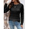 imageSHEWIN Womens Sweaters Boat Neck Crochet Long Sleeve Sweater Lightweight Knit Tops Shitrs Loose Fit Fall Fashion 2025Black