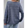 imageSHEWIN Womens Sweaters Boat Neck Crochet Long Sleeve Sweater Lightweight Knit Tops Shitrs Loose Fit Fall Fashion 2025Bluing