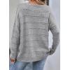 imageSHEWIN Womens Sweaters Boat Neck Crochet Long Sleeve Sweater Lightweight Knit Tops Shitrs Loose Fit Fall Fashion 2025Gray