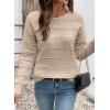 imageSHEWIN Womens Sweaters Boat Neck Crochet Long Sleeve Sweater Lightweight Knit Tops Shitrs Loose Fit Fall Fashion 2025Smoke Gray