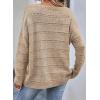 imageSHEWIN Womens Sweaters Boat Neck Crochet Long Sleeve Sweater Lightweight Knit Tops Shitrs Loose Fit Fall Fashion 2025Smoke Gray