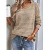 imageSHEWIN Womens Sweaters Boat Neck Crochet Long Sleeve Sweater Lightweight Knit Tops Shitrs Loose Fit Fall Fashion 2025Smoke Gray