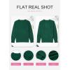 imageSHEWIN Womens Sweaters Casual V Neck Long Sleeve Cable Knit Crochet Sweater Fall Outfits for Women 2025Green