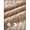 imageSHEWIN Womens Sweaters Casual V Neck Long Sleeve Cable Knit Crochet Sweater Fall Outfits for Women 2025Khaki