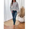 imageSHEWIN Womens Sweaters Crew Neck Knit Long Sleeve Striped Sweater Fall Outfits for Women 2025Gray