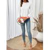 imageSHEWIN Womens Sweaters Crew Neck Long Sleeve Tops Knit Color Clock Fall Outfits for Women 2025White