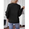 imageSHEWIN Womens Sweaters Crewneck Cable Knit Sweater Long Sleeve Fall Tops for Women 2025Black