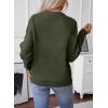 imageSHEWIN Womens Sweaters Crewneck Cable Knit Sweater Long Sleeve Fall Tops for Women 2025Blackish Green
