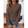 imageSHEWIN Womens Sweaters Crewneck Cable Knit Sweater Long Sleeve Fall Tops for Women 2025Breen