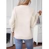 imageSHEWIN Womens Sweaters Crewneck Cable Knit Sweater Long Sleeve Fall Tops for Women 2025White