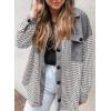 imageSHEWIN Shackets for Women 2025 Casual Long Sleeve Tops Button Down Plaid Fall JacketsA1grey