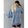 imageSHEWIN Womens Denim Jacket Casual Long Sleeve Drop Shoulder Button Front Jean Jacket Coat With PocketsAshleigh Blue