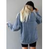 imageSHEWIN Womens Denim Jacket Casual Long Sleeve Drop Shoulder Button Front Jean Jacket Coat With PocketsDusk Blue