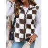 imageSHEWIN Womens Fleece Vest Casual Sleeveless Jacket Lightweight Outerwear Vests with Pockets Womens Fall Fashion 2025Chestnut