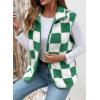 imageSHEWIN Womens Fleece Vest Casual Sleeveless Jacket Lightweight Outerwear Vests with Pockets Womens Fall Fashion 2025Green