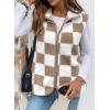 imageSHEWIN Womens Fleece Vest Casual Sleeveless Jacket Lightweight Outerwear Vests with Pockets Womens Fall Fashion 2025Pale Khaki