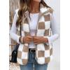 imageSHEWIN Womens Fleece Vest Casual Sleeveless Jacket Lightweight Outerwear Vests with Pockets Womens Fall Fashion 2025Pale Khaki