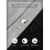 imageSHEWIN Womens Waffle Knit Shacket Lightweight Button Down Shirt Quilted Textured Patchwork Hooded Drawstring JacketBlack