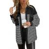 imageSHEWIN Shackets for Women 2025 Casual Long Sleeve Tops Button Down Plaid Fall JacketsA1black