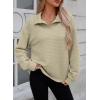 imageSHEWIN Fall Women Sweatshit Spring Lightweight Pullover ShirtsKhaki