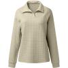 imageSHEWIN Fall Women Sweatshit Spring Lightweight Pullover ShirtsKhaki