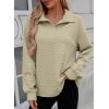 imageSHEWIN Fall Women Sweatshit Spring Lightweight Pullover ShirtsKhaki