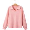 imageSHEWIN Fall Women Sweatshit Spring Lightweight Pullover ShirtsPink