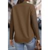 imageSHEWIN Fall Womens Oversized Sweatshirt Button Up Comfy Pullover SweatshirtDark Brown