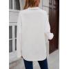 imageSHEWIN Fall Womens Oversized Sweatshirt Button Up Comfy Pullover SweatshirtGrey