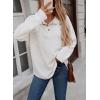 imageSHEWIN Fall Womens Oversized Sweatshirt Button Up Comfy Pullover SweatshirtGrey