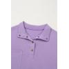 imageSHEWIN Fall Womens Oversized Sweatshirt Button Up Comfy Pullover SweatshirtPurple