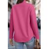 imageSHEWIN Fall Womens Oversized Sweatshirt Button Up Comfy Pullover SweatshirtRose Red