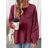 imageSHEWIN Oversized Sweatshirt for Women Long Sleeve Crewneck Sweatshirts Pullover Womens Fall Fashion 2025Burgundy