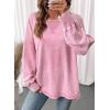 imageSHEWIN Oversized Sweatshirt for Women Long Sleeve Crewneck Sweatshirts Pullover Womens Fall Fashion 2025Pink