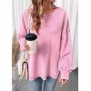 imageSHEWIN Oversized Sweatshirt for Women Long Sleeve Crewneck Sweatshirts Pullover Womens Fall Fashion 2025Pink