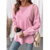 imageSHEWIN Oversized Sweatshirt for Women Long Sleeve Crewneck Sweatshirts Pullover Womens Fall Fashion 2025Pink