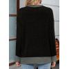 imageSHEWIN Women Color Block Patchwork Sweatshirt 2025 Fall Pullover Oversized TopsBlack