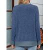 imageSHEWIN Women Color Block Patchwork Sweatshirt 2025 Fall Pullover Oversized TopsBlue